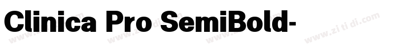 Clinica Pro SemiBold字体转换